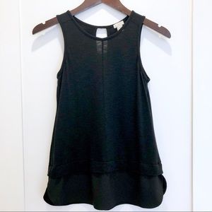 J. Crew Black Sleeveless Shell Top XSP